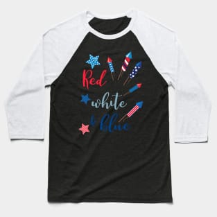 Red While and Blue Baseball T-Shirt